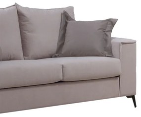 Καναπές Verona 2θέσιος cream - μαξιλάρια mocha 173x93x100εκ - 168-000048