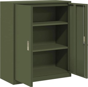 vidaXL Ντουλάπι αποθήκευσης Ελιά Πράσινη 90 x 40 x 105 cm Ατσάλι