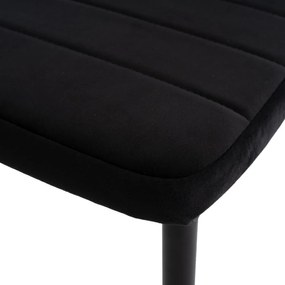 Σετ τραπεζαρίας MINIMAL C21173 5τμχ Μαύρο MDF &amp; Καρέκλες Βελούδο Μαύρο 120x80x73 εκ.