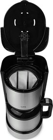Καφετιέρα φίλτρου LiFE Java με κανάτα θερμός 1.2L 800W σε ασημί-μαύρο