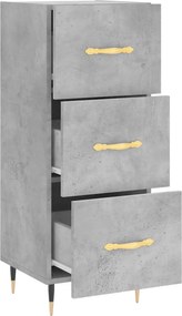 vidaXL Ντουλάπι Γκρι Σκυροδέματος 34,5x34x90 εκ. Επεξεργασμένο Ξύλο