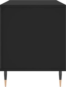 vidaXL Έπιπλο Δίσκων Μαύρο 100 x 38 x 48 εκ. από Επεξεργασμένο Ξύλο