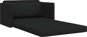 vidaXL Κρεβάτι καναπές 110cm Μαύρο ύφασμα
