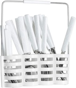 Μαχαιροπίρουνα Με Βάση (Σετ 24τμχ) S-D Geo White 150005B