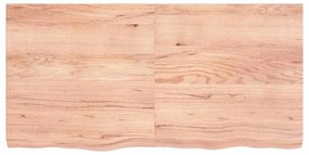 vidaXL Ράφι Τοίχου Ανοιχτό Καφέ 120x60x(2-6)εκ. Επεξ. Μασίφ Ξύλο Δρυός
