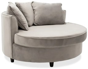 Πολυθρόνα Ophelia 035-000038 123x120x85cm Grey Mdf, Ύφασμα