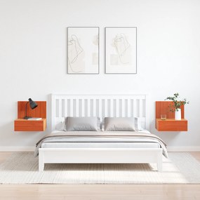 vidaXL Τοίχου Κομοδίνο με συρτάρι Επιτοίχιο 2 pcs Καφέ κεριού 42 x 32.5 x 40 εκ