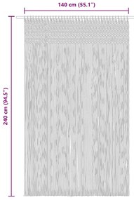 vidaXL Κουρτίνα Μακραμέ Taupe 140 x 240 εκ. Βαμβακερή