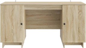 vidaXL Γραφείο Sonoma Δρυς Επεξεργασμένο Ξύλο 142,5 x 50 x 75 εκ.