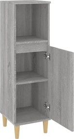 vidaXL Ντουλάπι Μπάνιου Γκρι Sonoma 30x30x100 εκ. Επεξεργασμένο Ξύλο