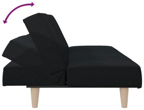 Καναπές Κρεβάτι Μαύρος Υφασμάτινος - Μαύρο
