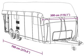 ΚΑΛΥΨΗ ΟΡΟΦΗΣ ΤΡΟΧΟΣΠΙΤΟΥ ΓΚΡΙ 700X300 CM ΜΗ ΥΦΑΣΜΕΝΟ ΥΦΑΣΜΑ 4015872