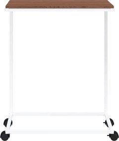 vidaXL Βοηθητικό Τραπέζι με Ρόδες Λευκό 55 x 35 x 70 εκ. Επεξ. Ξύλο