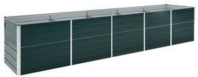 vidaXL Ζαρντινιέρα Υπερυψωμένη Πράσινη 400x80x77 εκ. Γαλβαν. Χάλυβας