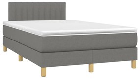 ΚΡΕΒΑΤΙ BOXSPRING ΜΕ ΣΤΡΩΜΑ ΣΚΟΥΡΟ ΓΚΡΙ 120X190 ΕΚ ΥΦΑΣΜΑΤΙΝΟ 3269787