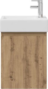 vidaXL Μονάδα μπάνιου με βρύση Artisan Δρυς 45,5 x 22,5 x 84 εκ