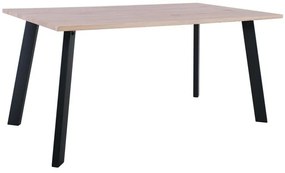 BAXTER Τραπέζι Κουζίνας Τραπεζαρίας, Μέταλλο Βαφή Μαύρο, Sonoma