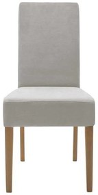 Καρέκλα Ditta pakoworld ύφασμα γκρι-πόδι sonoma 44x56x96εκ