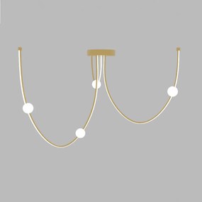 Φωτιστικό Οροφής LED Dimmable Zambelis 22248 Gold Matt
