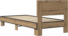 vidaXL Κρεβάτι με Κεφαλάρι Artisan Δρυς 80 x 200 cm Επεξεργασμένο Ξύλο