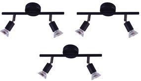 SE 140-B2 (x3) Saba Packet Black adjustable spotlight+