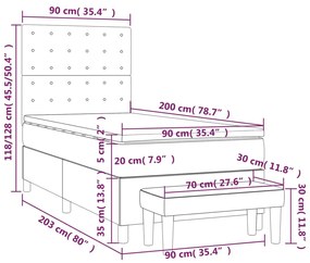 ΚΡΕΒΑΤΙ BOXSPRING ΜΕ ΣΤΡΩΜΑ ΚΑΠΟΥΤΣΙΝΟ 90X200ΕΚ.ΑΠΟ ΣΥΝΘ. ΔΕΡΜΑ 3137646