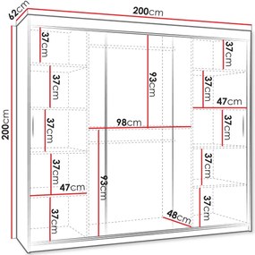 Ντουλάπα Wika 200 συρόμενη-Leuko