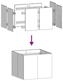 ΖΑΡΝΤΙΝΙΕΡΑ ΛΕΥΚΗ 100X100X80 ΕΚ. ΑΠΟ ΧΑΛΥΒΑ 860823