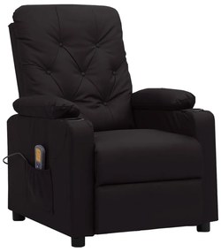 vidaXL Πολυθρόνα Μασάζ Μαύρη από Συνθετικό Δέρμα