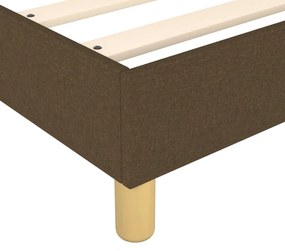 Κρεβάτι Boxspring με Στρώμα Σκούρο Καφέ 90x190 εκ. Υφασμάτινο - Καφέ