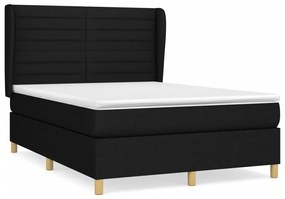 ΚΡΕΒΑΤΙ BOXSPRING ΜΕ ΣΤΡΩΜΑ ΜΑΥΡΟ 140X190 ΕΚ. ΥΦΑΣΜΑΤΙΝΟ 3128599