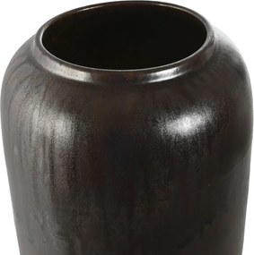 Βάζο Home ESPRIT Σκούρο καφέ Κεραμικά 20 x 20 x 50 cm