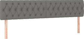 vidaXL Κρεβάτι Boxspring με Στρώμα Σκούρο Γκρι 120x190 εκ Υφασμάτινο