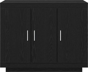 vidaXL Πλαϊνό γραφείο Μαύρη Οξυά 92 x 35 x 75 εκ Επεξεργασμένο ξύλο