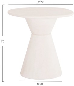 ΤΡΑΠΕΖΙ ΤΡΑΠΕΖΑΡΙΑΣ ΣΤΡΟΓΓΥΛΟ ΣΕΙΡΑ SANTORINI HM18055 MDF ΥΠΟΛΕΥΚΟ ΧΡΩΜΑ Φ77x76Υεκ.