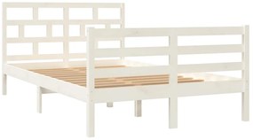 vidaXL Πλαίσιο Κρεβατιού Λευκό 120 x 200 εκ. από Μασίφ Ξύλο Πεύκου