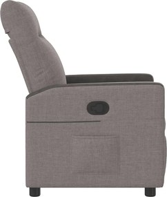 vidaXL Πολυθρόνα Ανακλινόμενη Taupe Υφασμάτινη