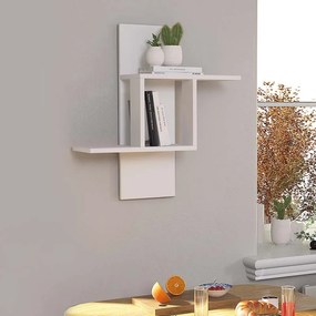 Ραφιέρα τοίχου Mill Megapap χρώμα λευκό 64x20x70εκ.
