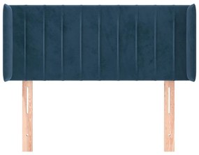 Κεφαλάρι με Πτερύγια Σκούρο Μπλε 103x16x78/88 εκ. Βελούδινο 3119052