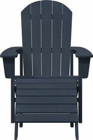 vidaXL Καρέκλα Adirondack Σκούρο μπλε HDPE