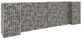 vidaXL Συρματοκιβώτιο Γλάστρα Σχήμα «Η» 260x40x80 εκ. Ατσάλινο Σύρμα