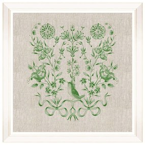 Κάδρο Embroidery Folk III FA13256 70x70cm Green MindTheGap Square Ξύλο