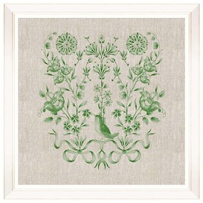 Κάδρο Embroidery Folk III FA13256 70x70cm Green MindTheGap Τετράγωνοι Wood