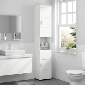 vidaXL Σετ Ντουλαπιών Μπάνιου TULUM Λευκό 37 x 31,5 x 203 εκ