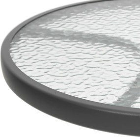 vidaXL Τραπέζι Κήπου Ανθρακί Ø50 x 71 εκ. από Ατσάλι
