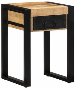 Side Table 35x35x50 cm Στερεό ακατέργαστο ξύλο Mango - Καφέ