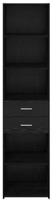 vidaXL Highboard Μαύρη Οξυά 45 x 42,5 x 185 εκ. Επεξεργασμένο ξύλο