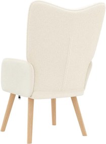 vidaXL Πολυθρόνα Κρεμ 62 x 67 x 95,5 εκ Υφάσματος Sherpa