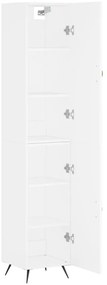 vidaXL Ντουλάπι Λευκό 34,5 x 34 x 180 εκ. από Επεξεργασμένο Ξύλο
