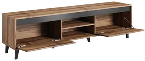 TV stand NORD II votan oak/antracyt/black